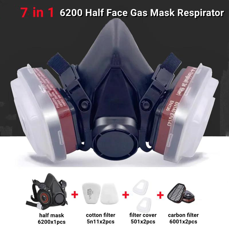 Dust Mask Construction - Maschera antigas antipolvere Occhiali di sicurezza