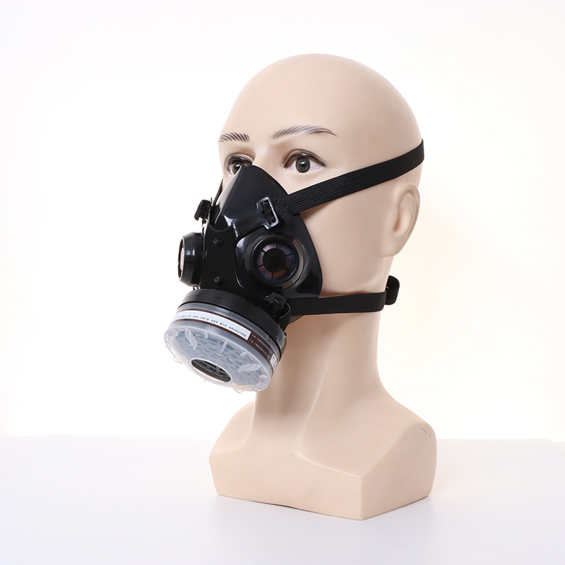 Dust Mask Construction - Nuova mezza faccia maschera antigas nera