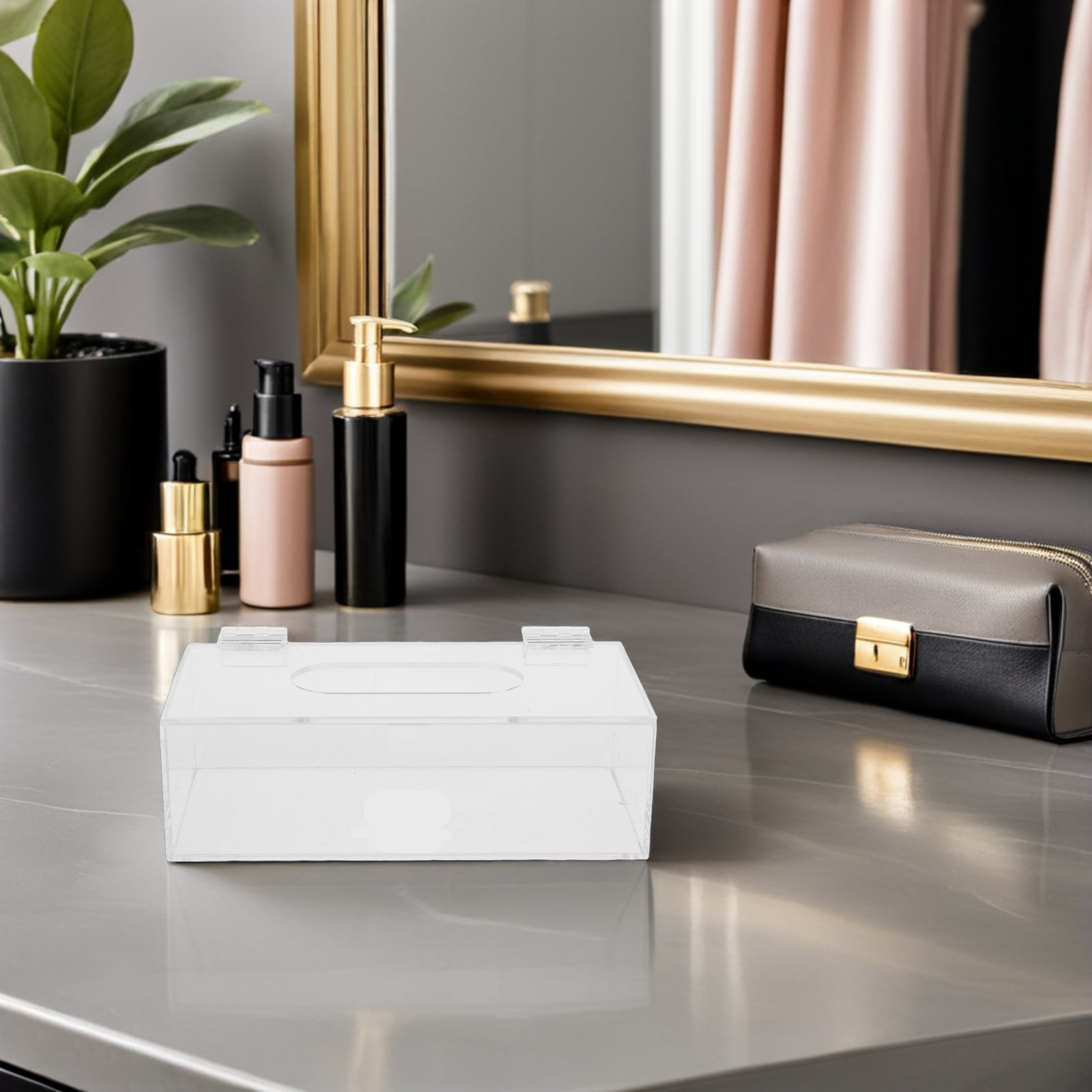 Face Mask Storage Box - Scatola Trasparente in Acrilico per Maschere