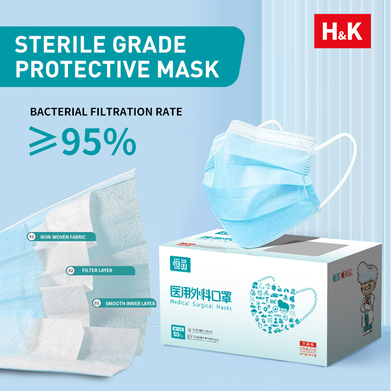 Disposable Mask Blue - Scatola da 50/100 pezzi Maschere per
