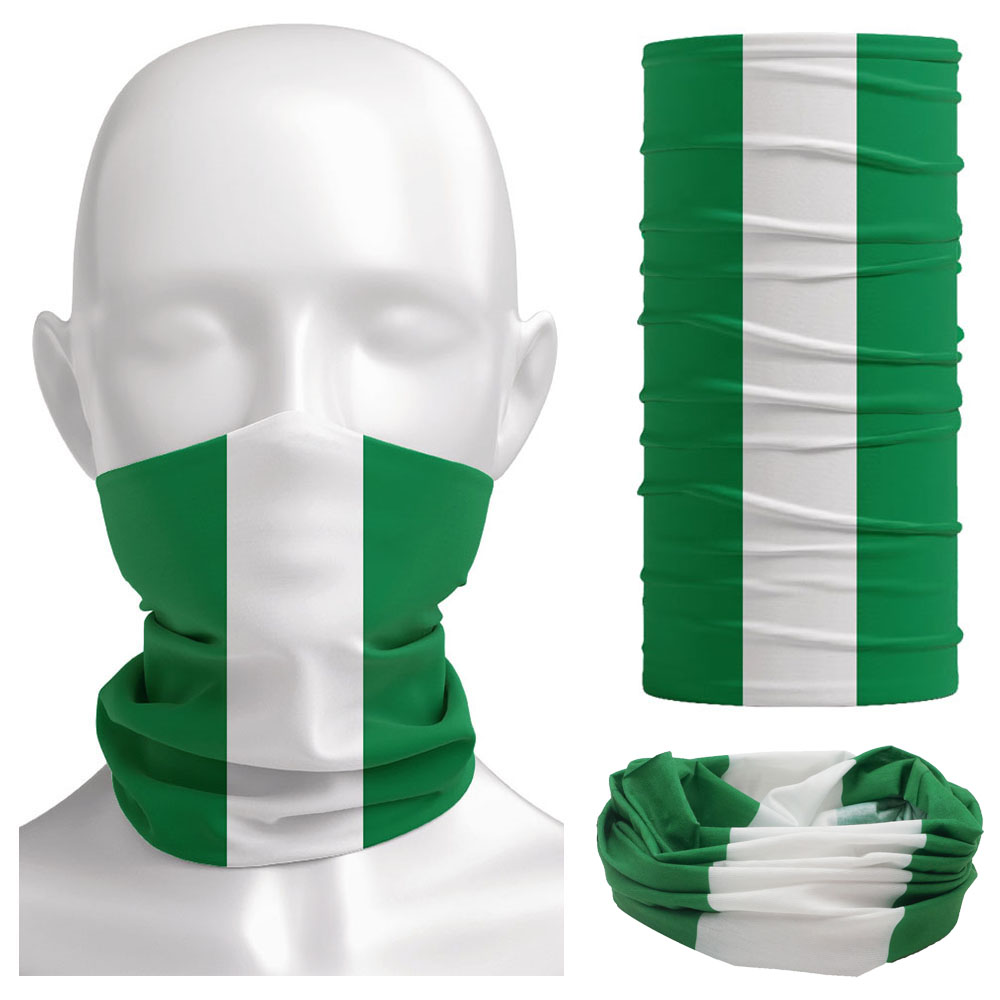 Neck Gaiter Face Cover - Bandanna con bandiera della Nigeria Ghetta