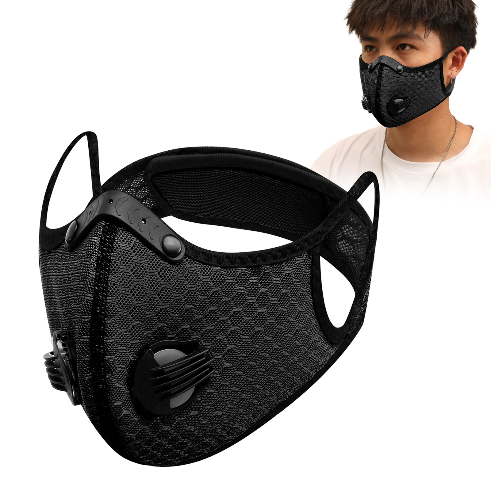 Anti Pollution Mask - Maschera Unisex Antivento con Carbone Attivo