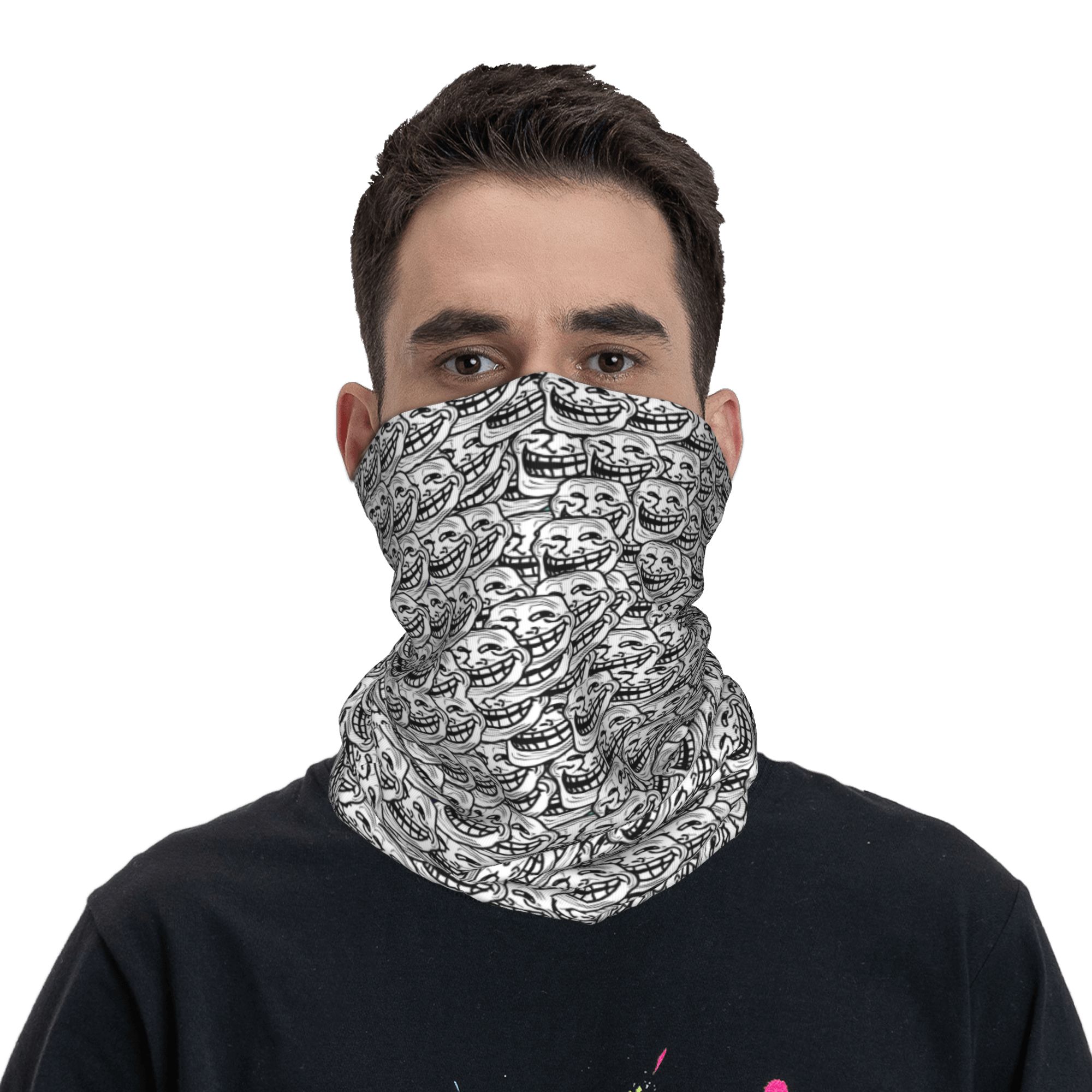 Divertente Anime Troll Face Qu - Neck Gaiter Face Cover recensione e prezzo