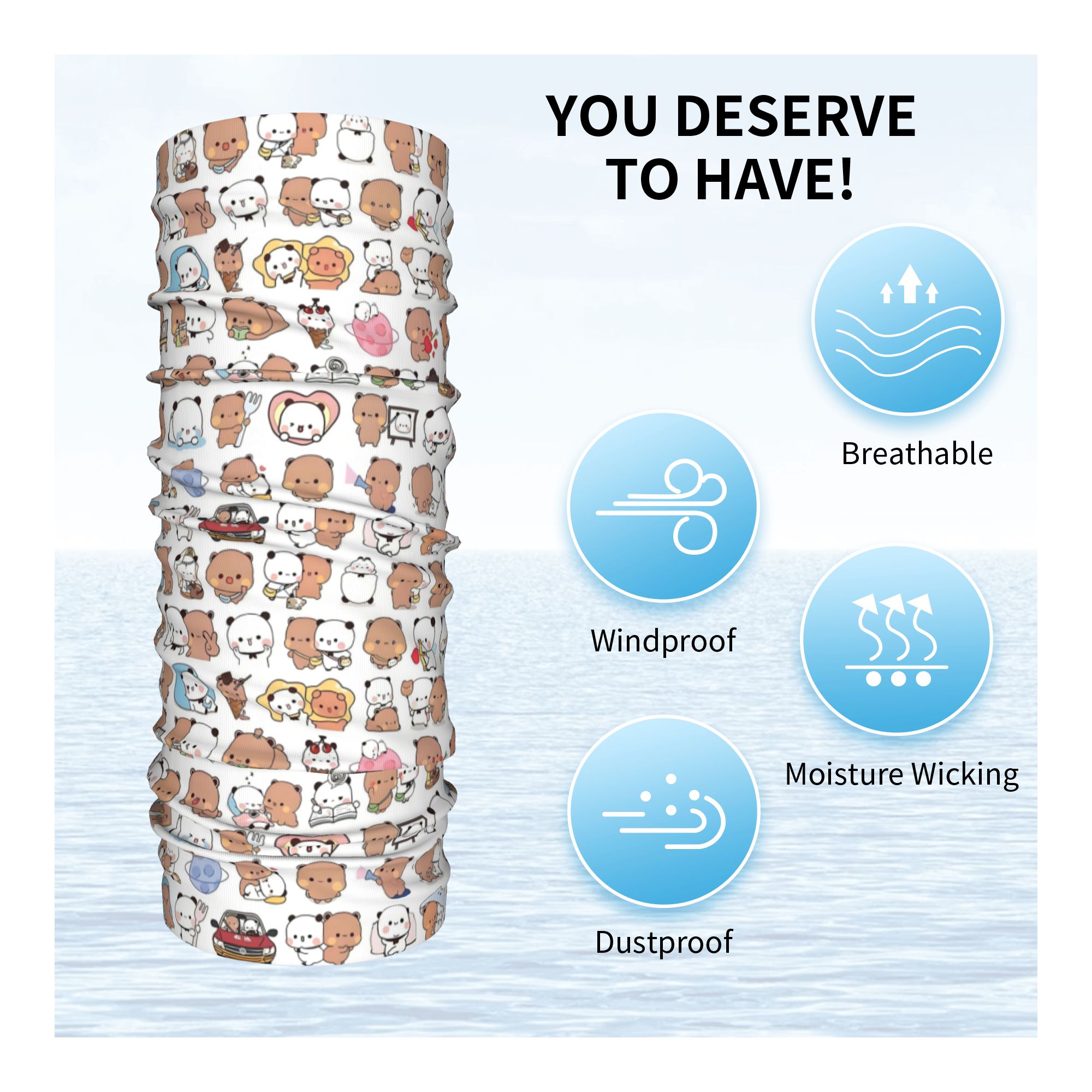 Orso personalizzato Cartoon Pe - Neck Gaiter Face Cover recensione e prezzo
