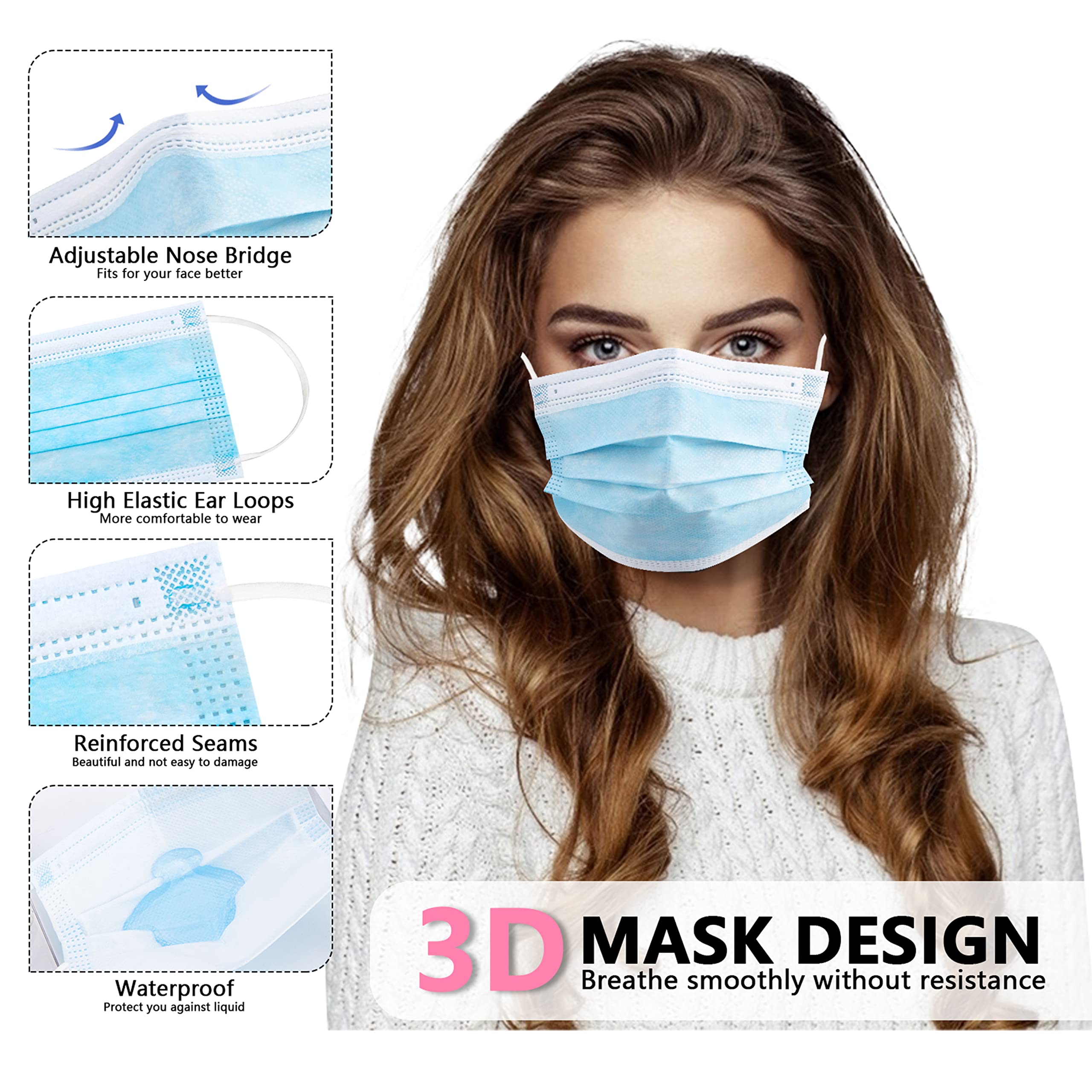 Scatola da 50/100 pezzi Masche - Disposable Mask Blue recensione e prezzo