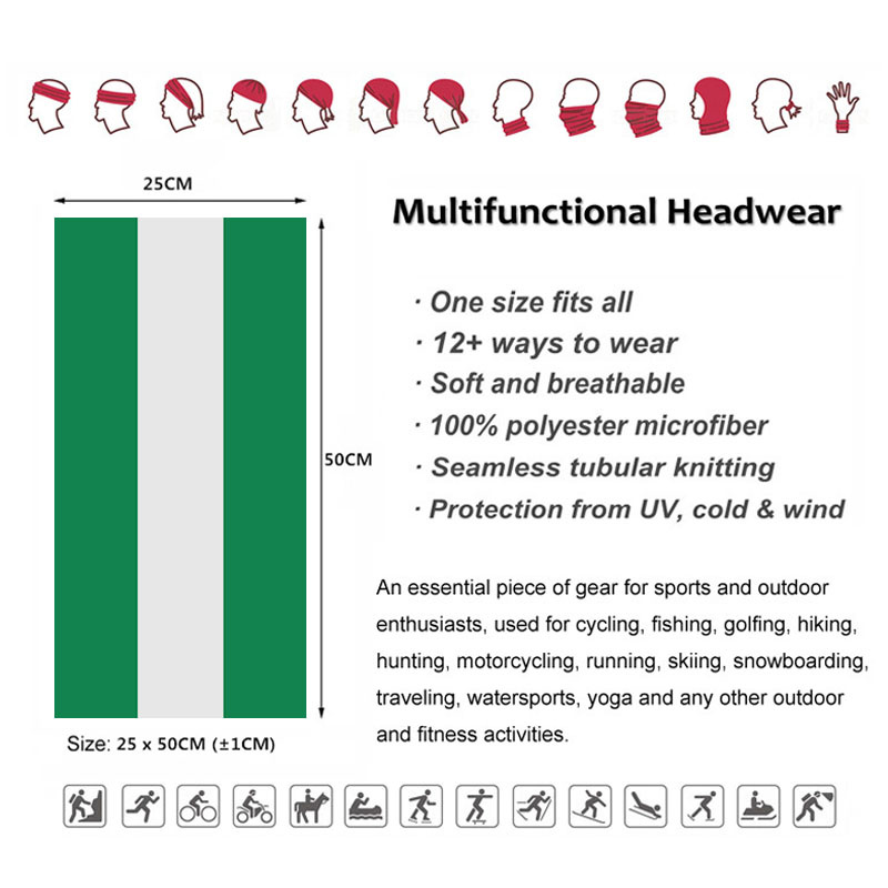Bandanna con bandiera della Ni - Neck Gaiter Face Cover recensione e prezzo