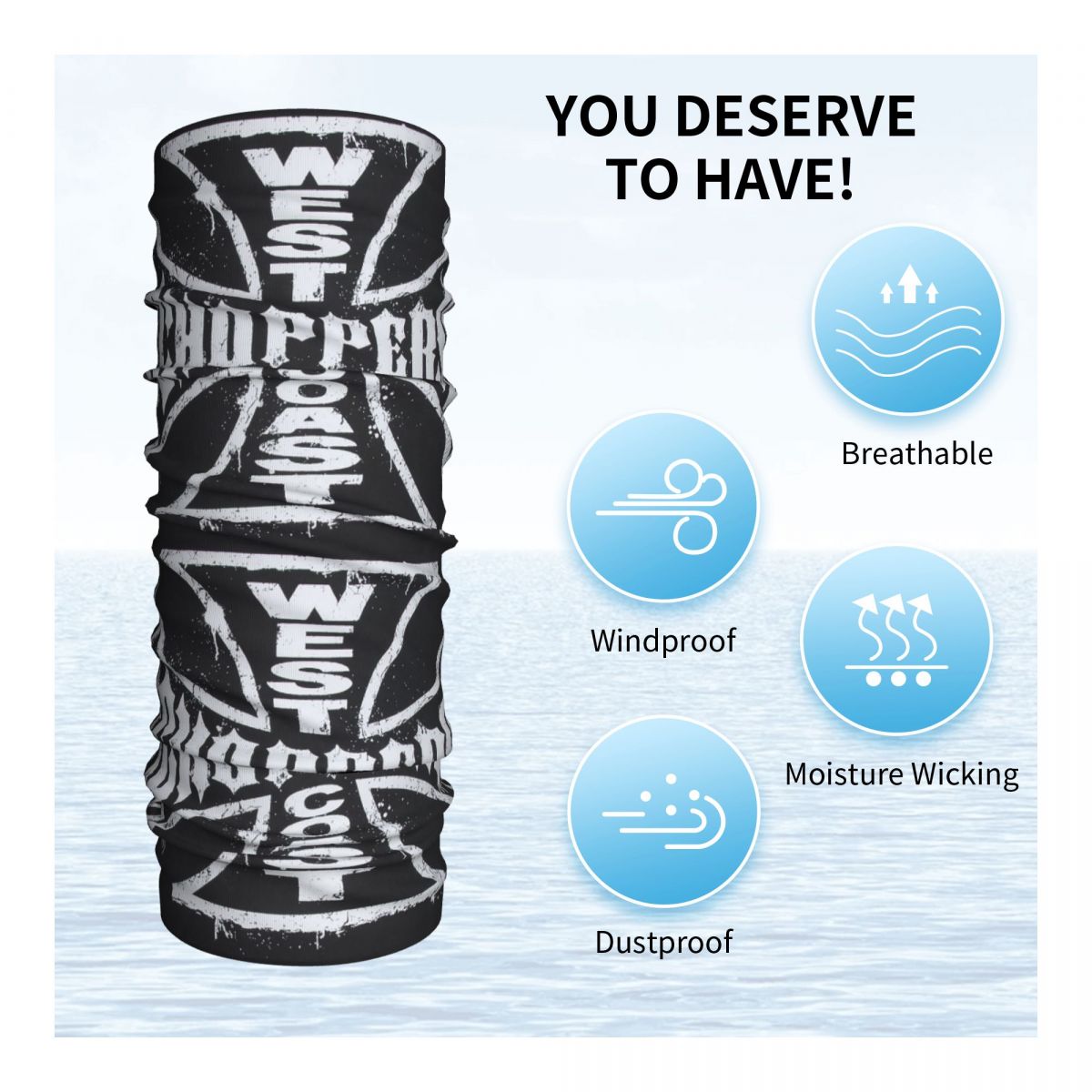 West Coast Iron Cross Choppers - Neck Gaiter Face Cover recensione e prezzo
